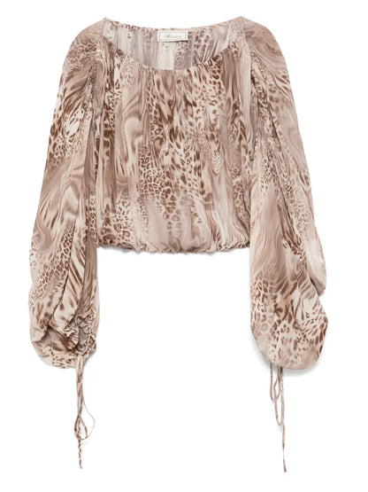 Leopard-Print Blouse