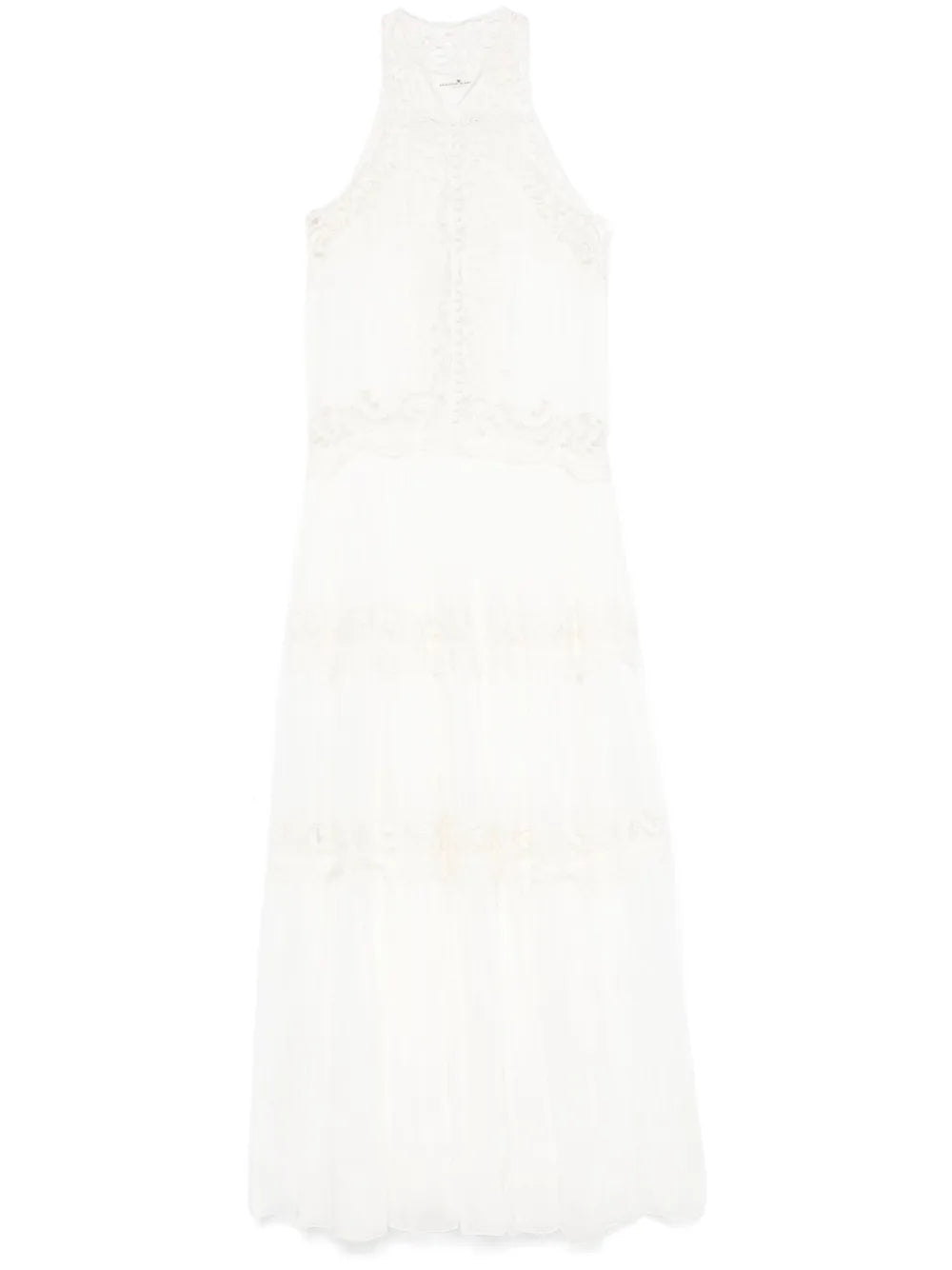 Lace-Panelling Maxi Dress