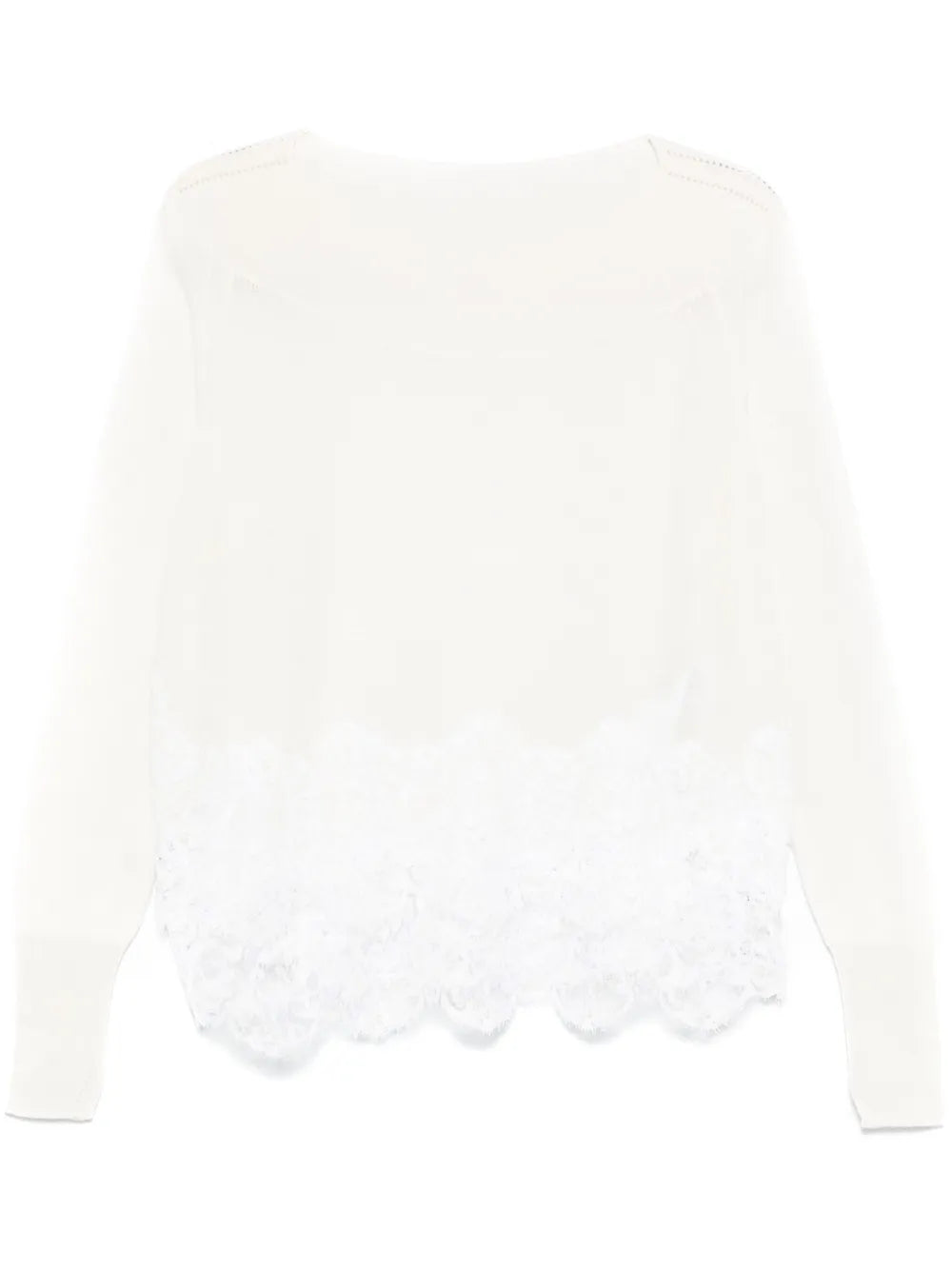 Lace-Panelling Sweater