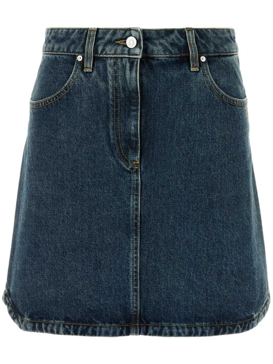 High-Waisted Denim Skirt