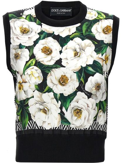 Floral-Print Vest