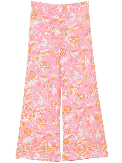 Floral-Print Trousers