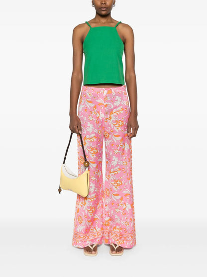Floral-Print Trousers