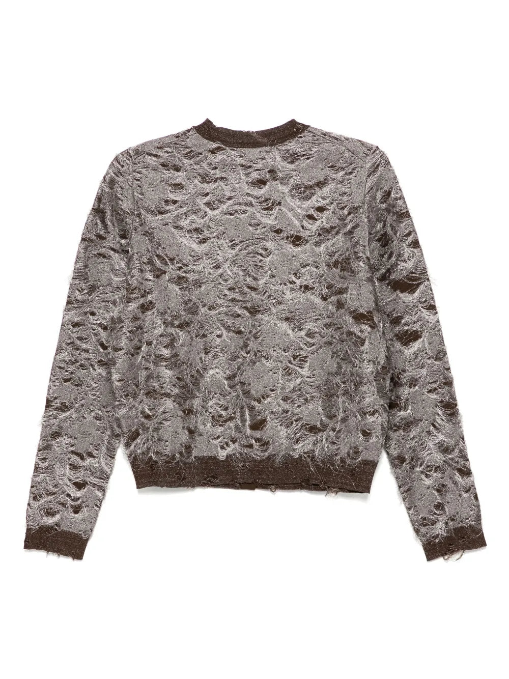 Rounded-Collar Cardigan