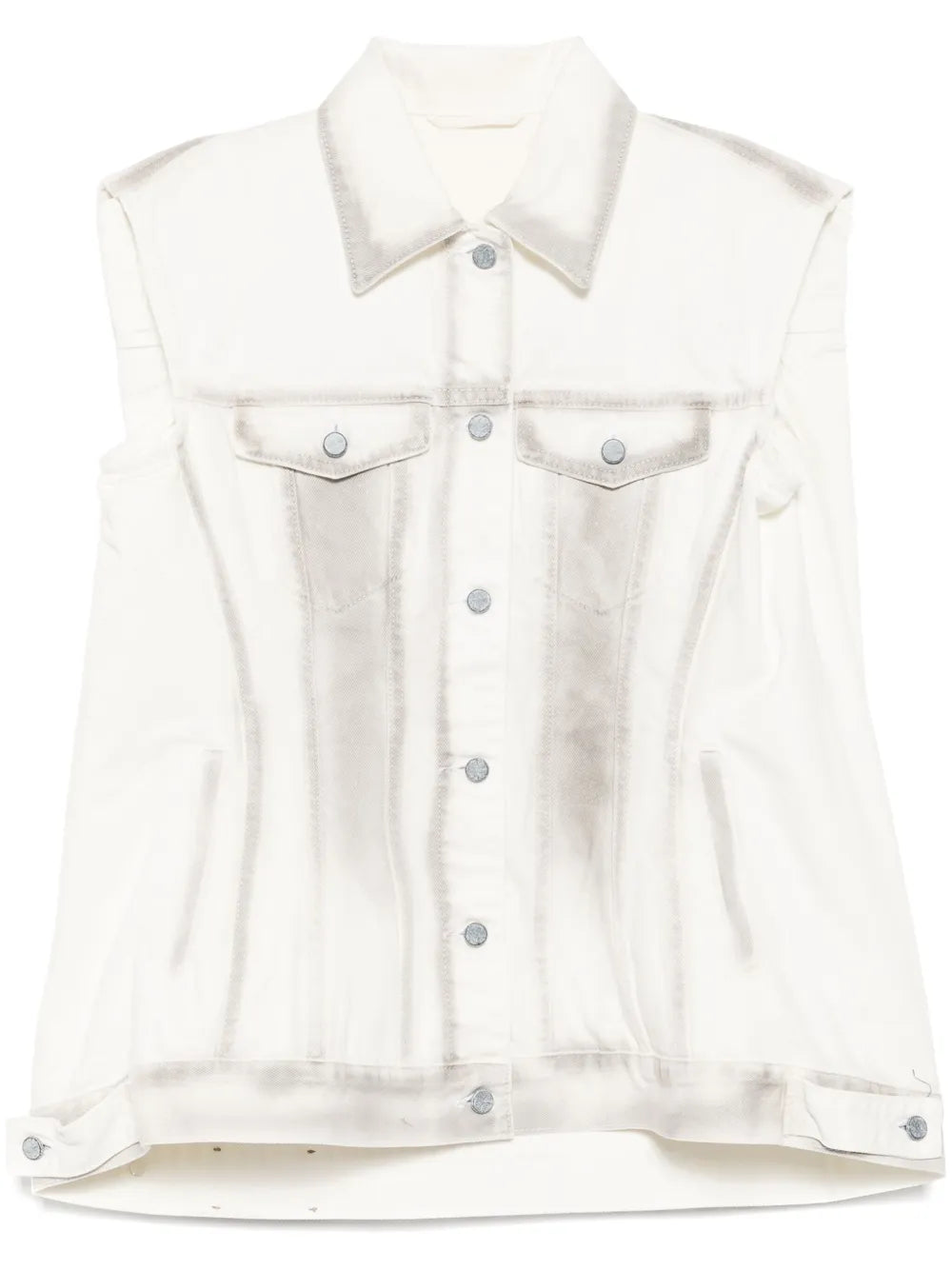Button Fastening Pocket Vest