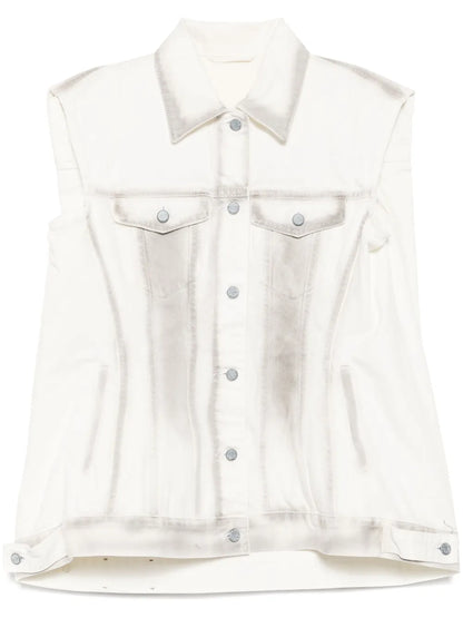 Button Fastening Pocket Vest