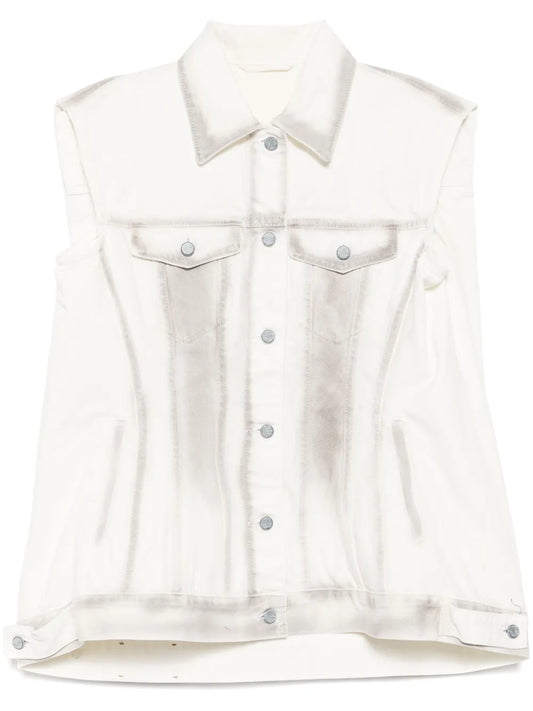 Button Fastening Pocket Vest