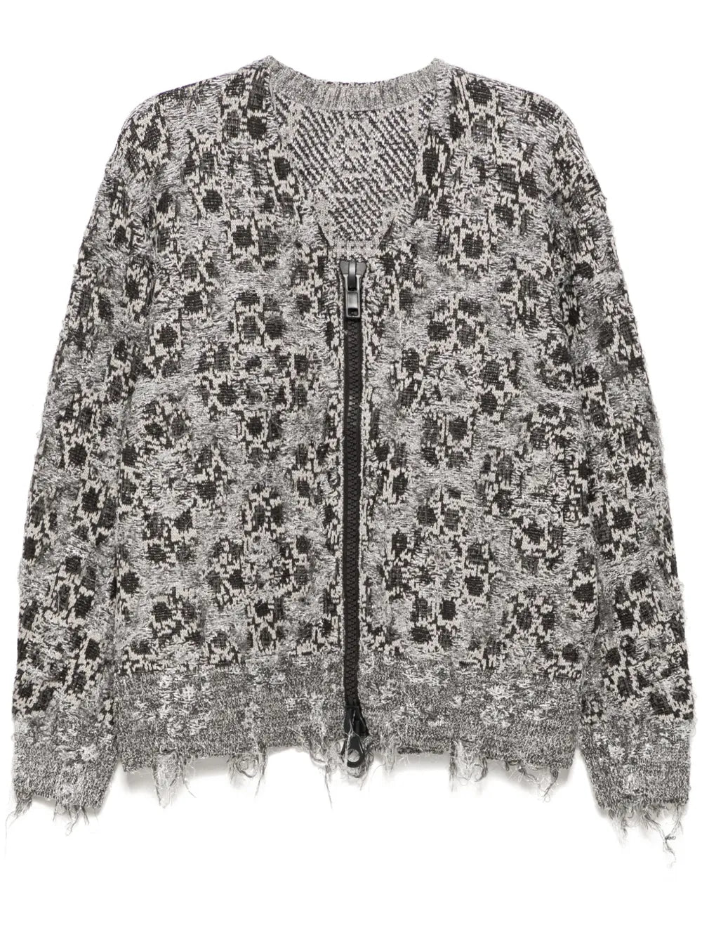 Pattern-Printed Cardigan