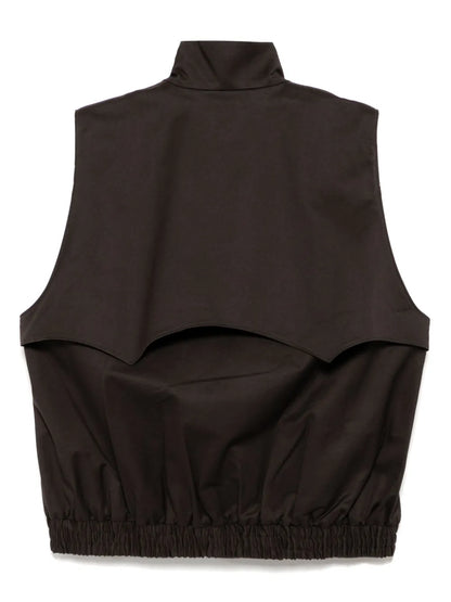 Stand Collar Short Vest