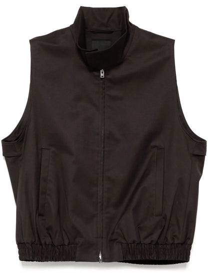 Stand Collar Short Vest
