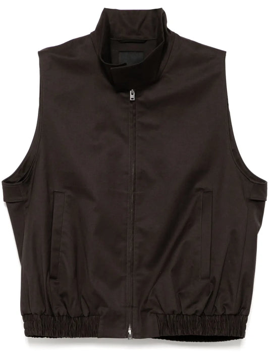 Stand Collar Short Vest
