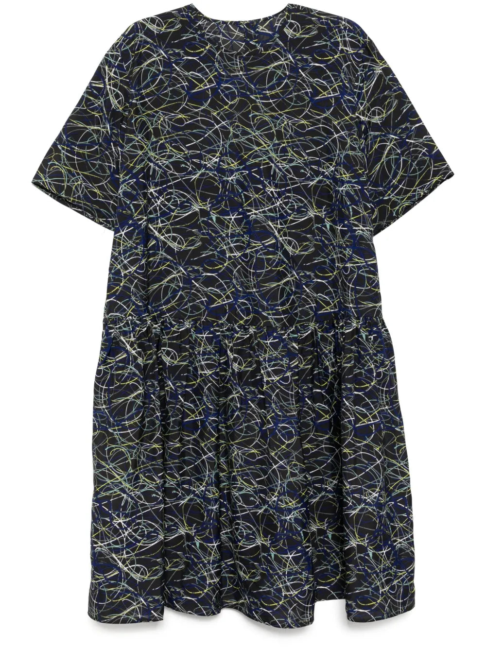 All-Over Graphic Print Dress
