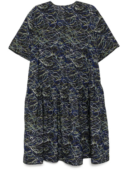 All-Over Graphic Print Dress