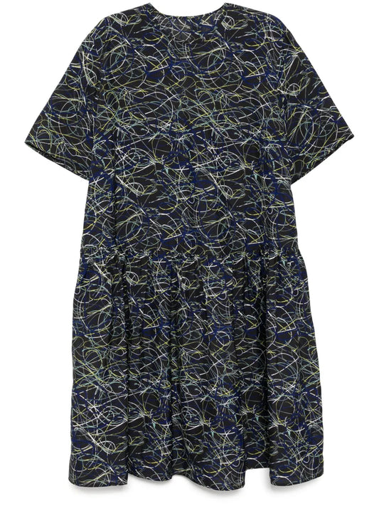 All-Over Graphic Print Dress