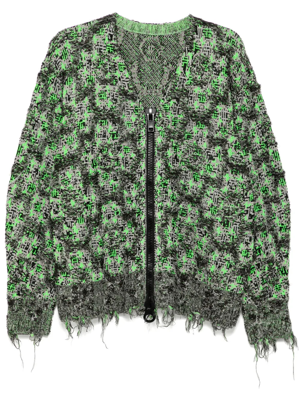 Pattern-Printed Cardigan