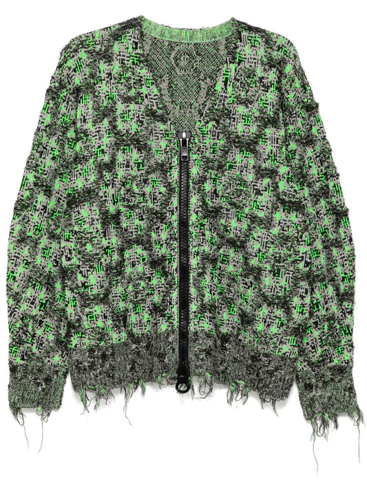 Pattern-Printed Cardigan