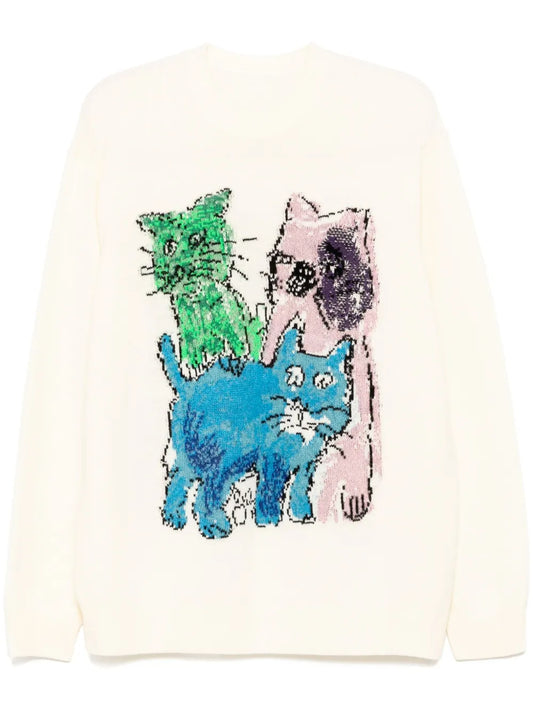 Cat-Printed Jumper