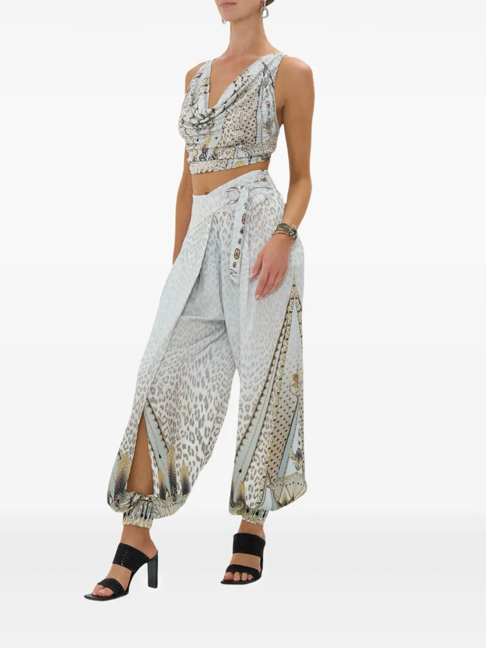 Asymmetrical Belted Trousers