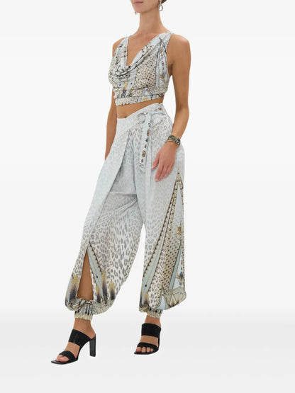 Asymmetrical Belted Trousers