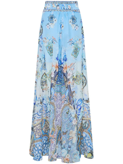 Wide-Leg Sheer Trousers