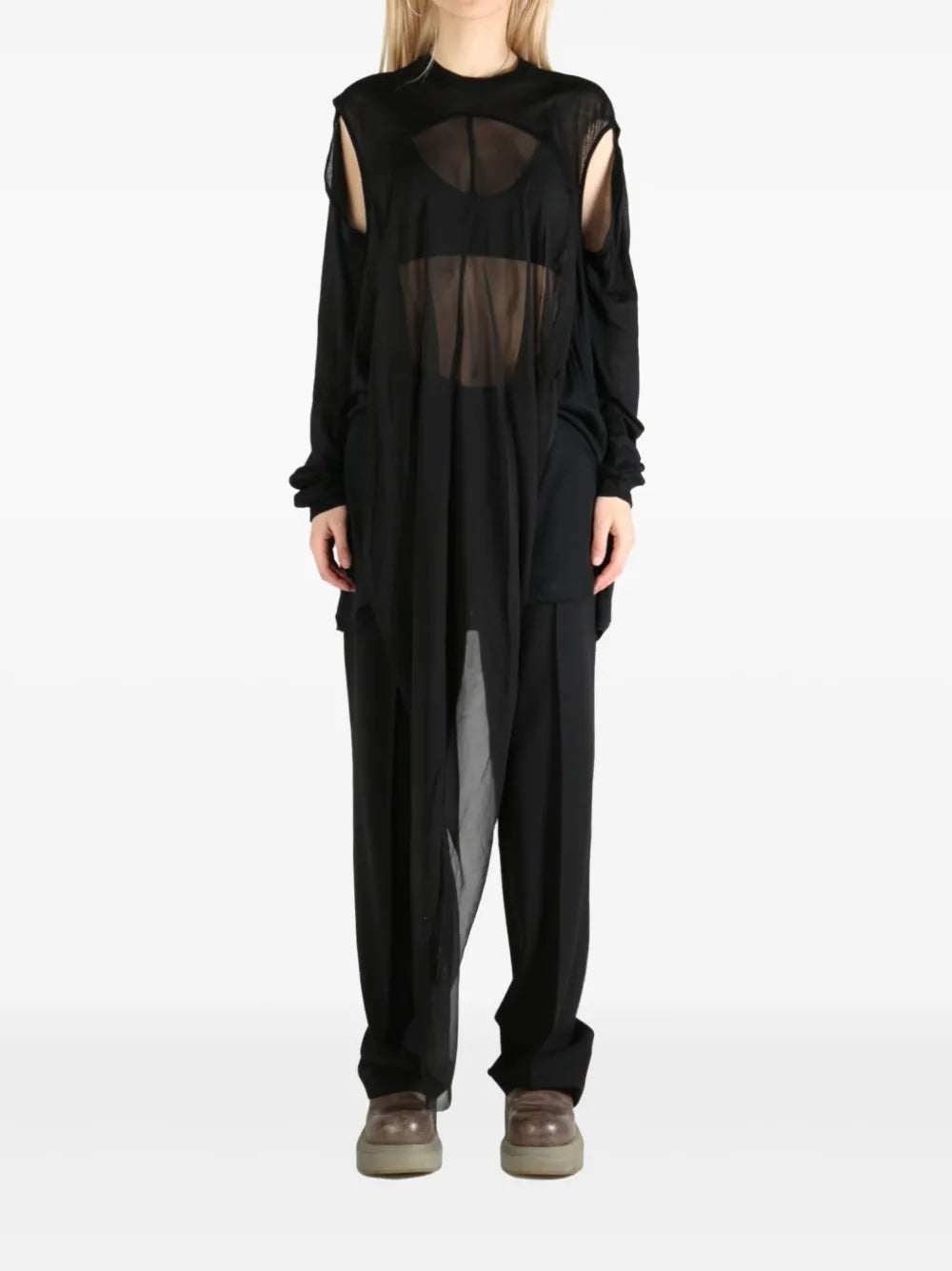 Drain Cut-Out Blouse