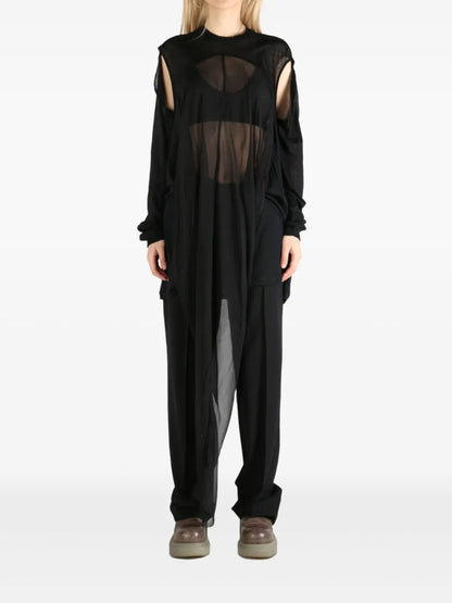 Drain Cut-Out Blouse