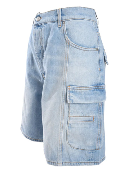 Denim Cargo Shorts