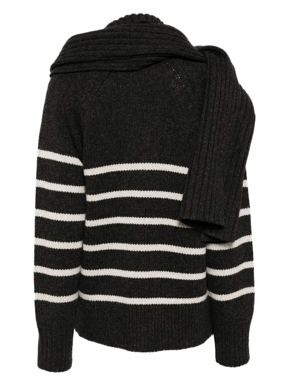 Striped Jumper With Scarf