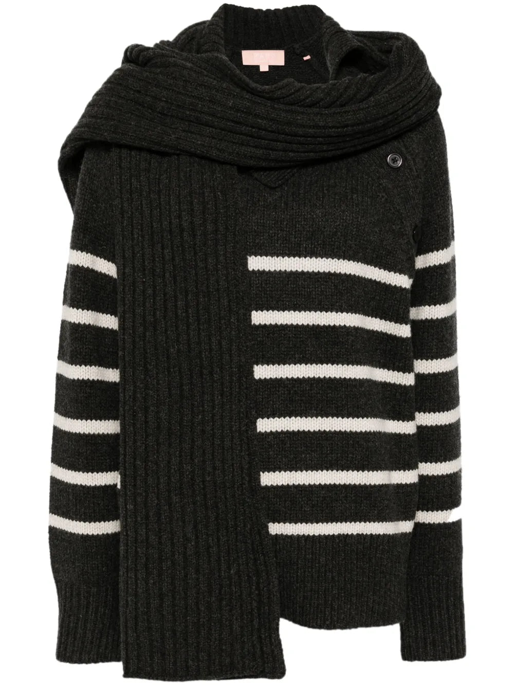Striped Jumper With Scarf