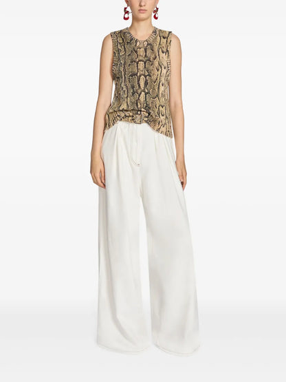 Pleated Palazzo Pants