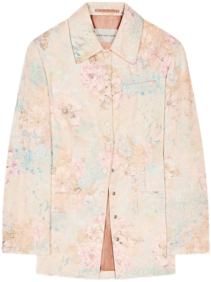 Floral-Jacquard Blazer