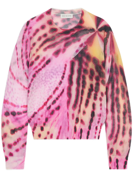 Floral-Print Jumper