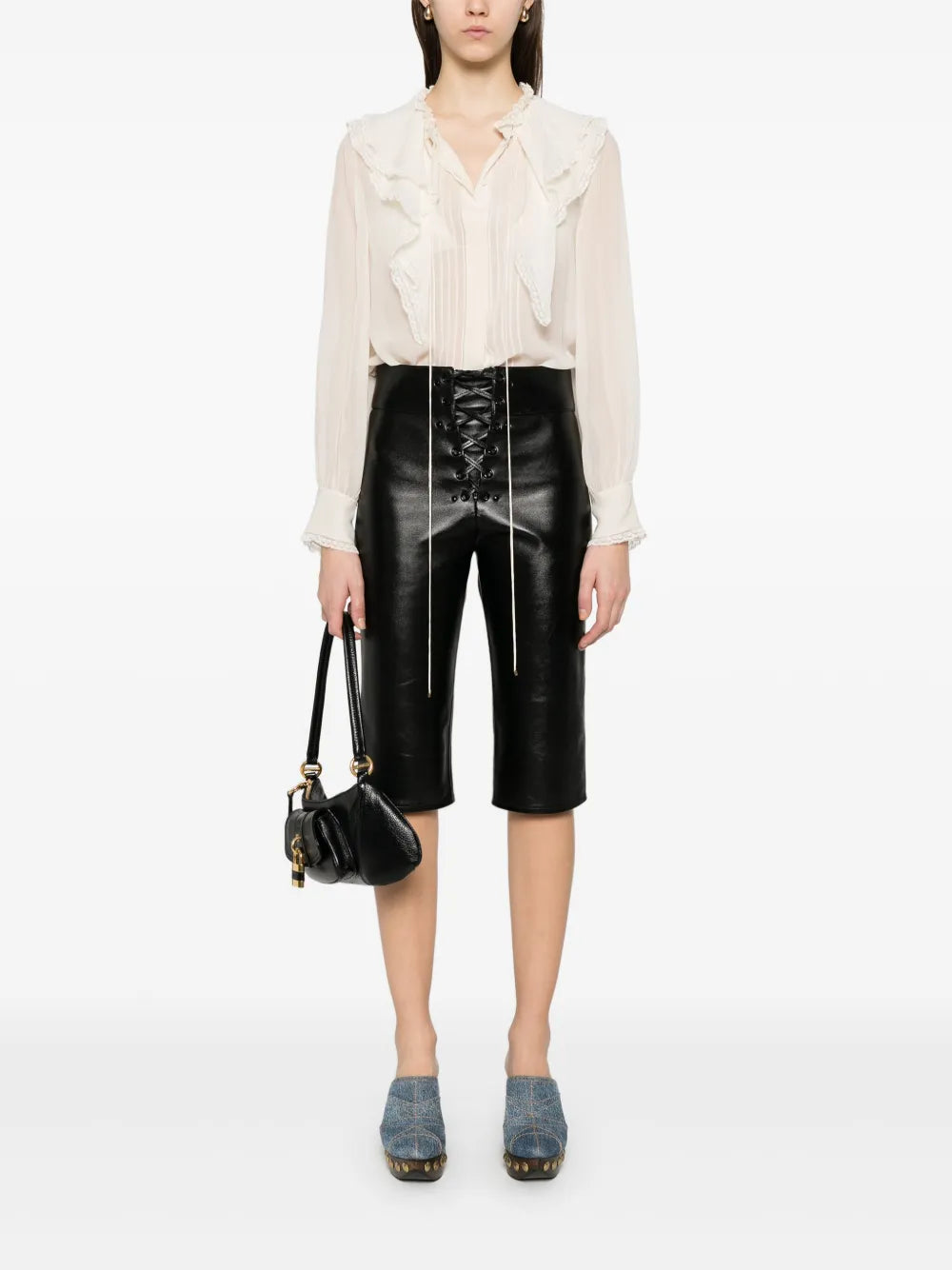 Ruffled Silk Blouse