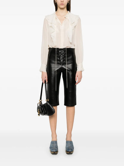 Ruffled Silk Blouse
