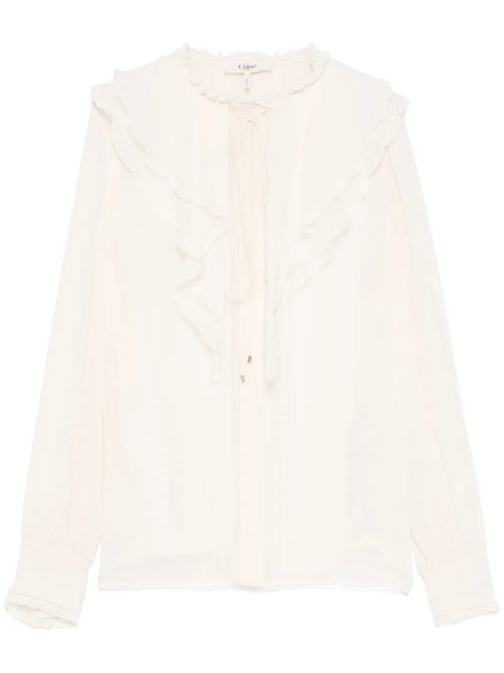 Ruffled Silk Blouse