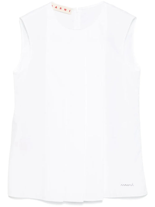Pleat-Detail Blouse