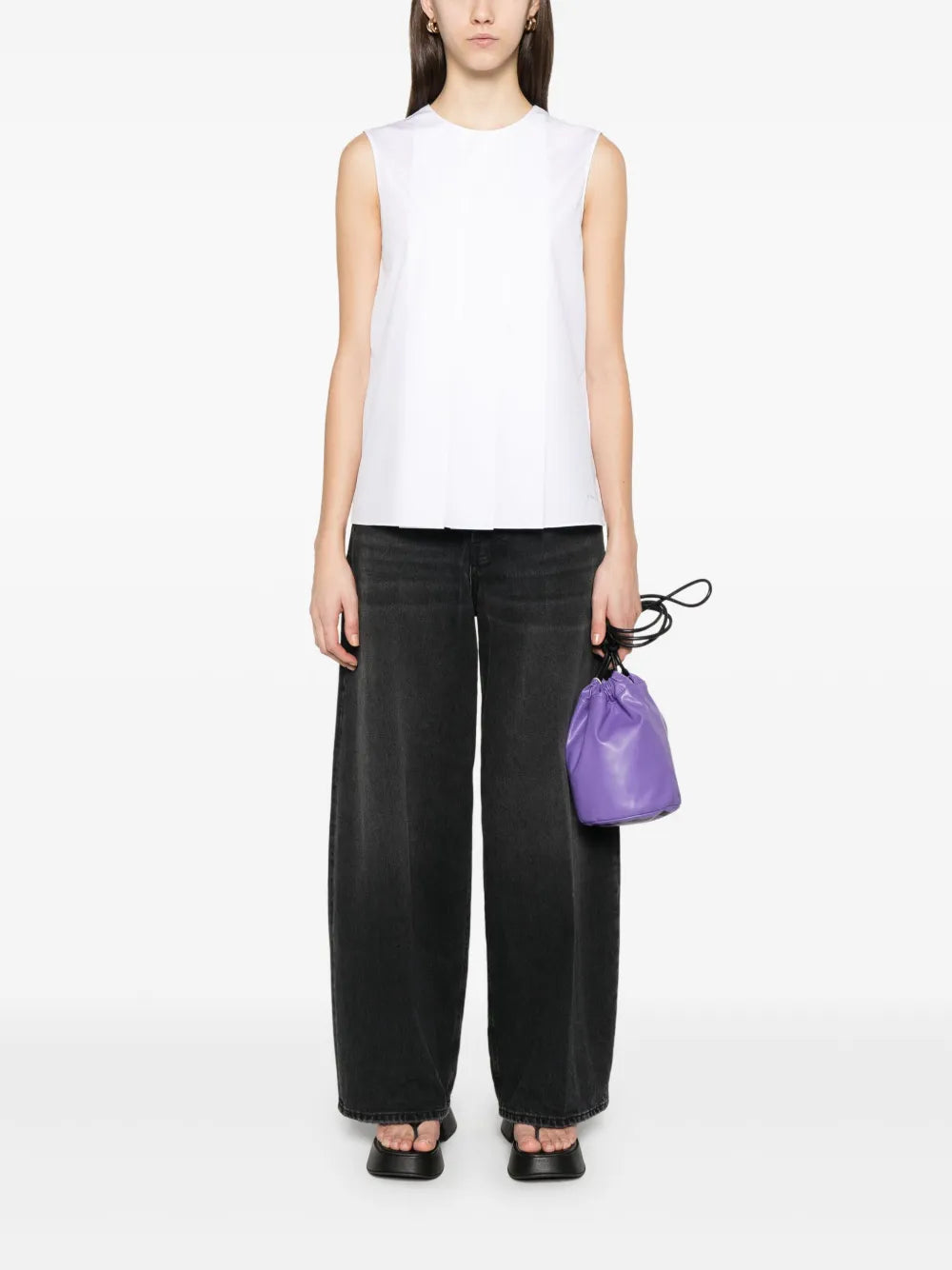 Pleat-Detail Blouse