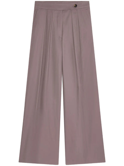 Pleated Wide-Leg Trousers