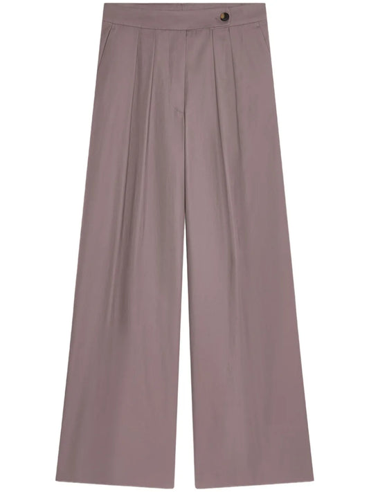 Pleated Wide-Leg Trousers
