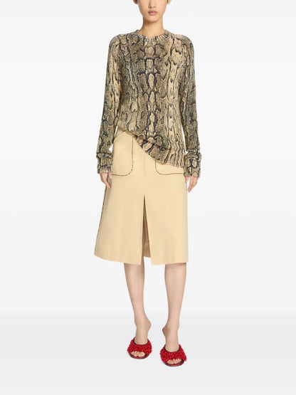 Snakes-Print Jumper