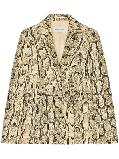 Jacquarded Double-Breasted Blazer