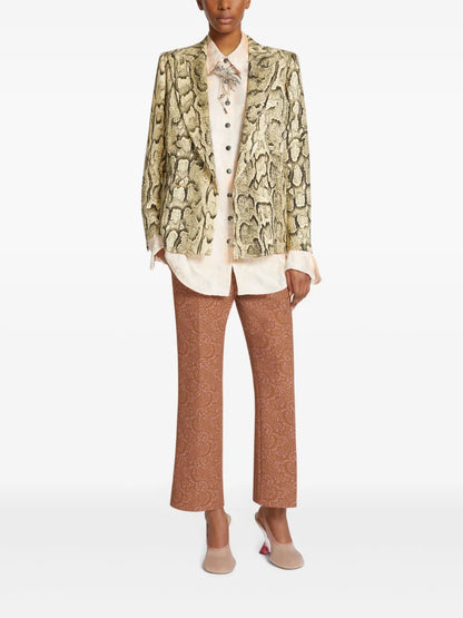 Jacquarded Double-Breasted Blazer