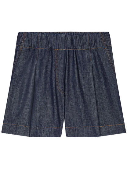 Wide Denim Shorts