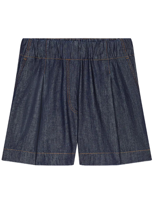 Wide Denim Shorts