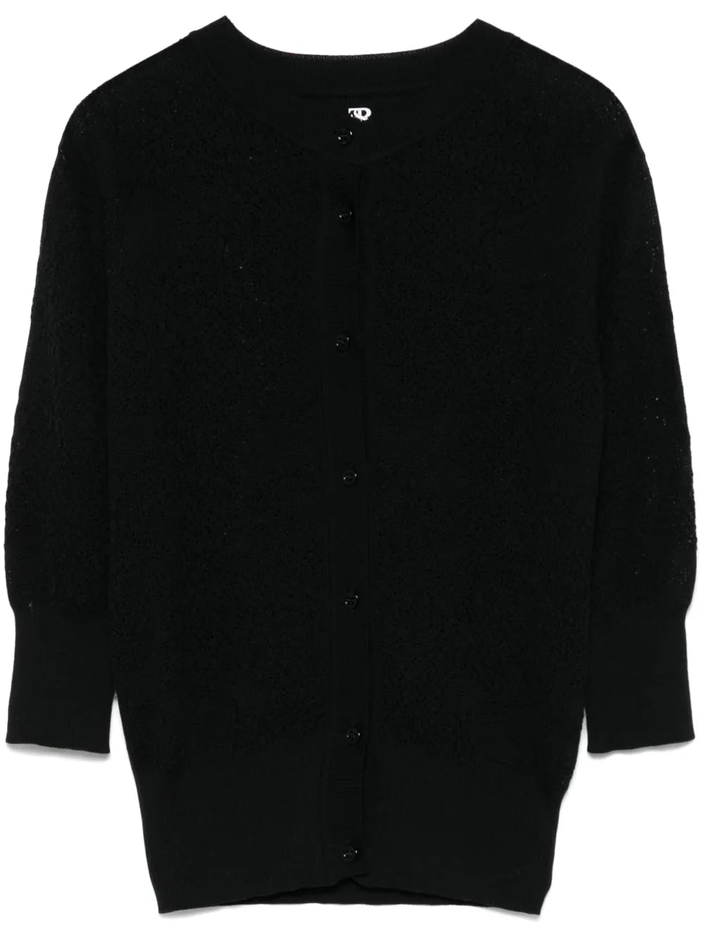 Pointelle-Knit Cardigan