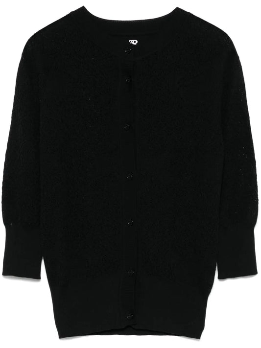 Pointelle-Knit Cardigan