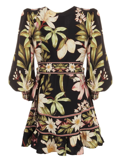 Floral-Print Mini Dress
