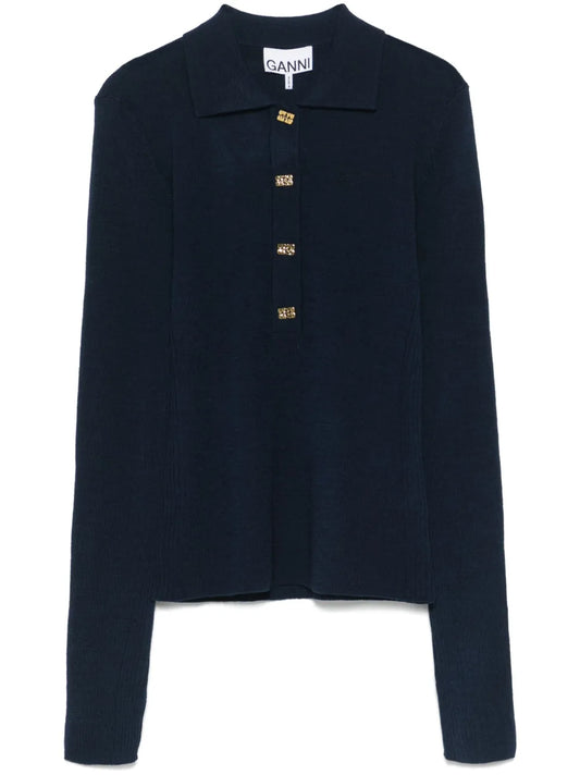 Knitted Polo Top