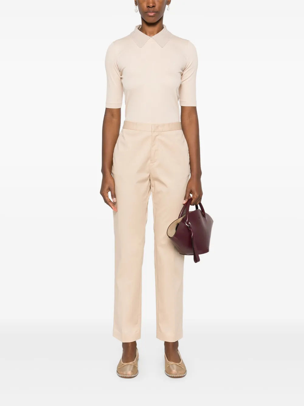 Gabardine-Weave Trousers