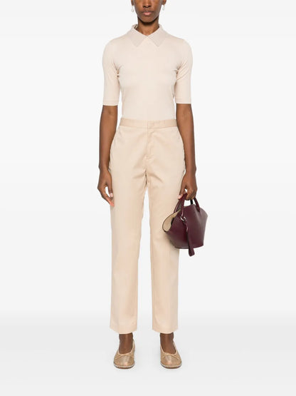 Gabardine-Weave Trousers